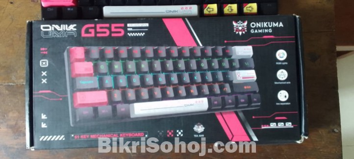 Onikuma G55 RGB Backlit Mechanical Keyboard (Brand New)